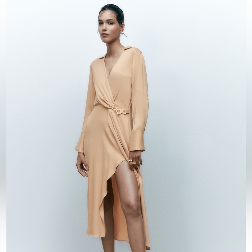 Zara satin effect midi dress